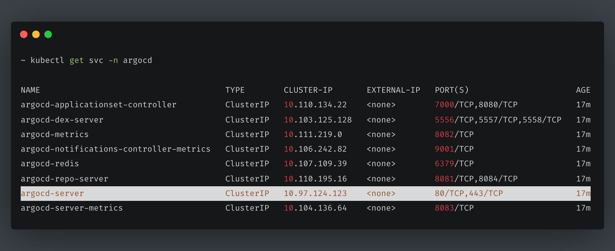 Code in terminal