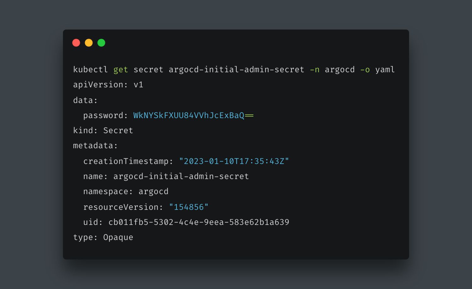 Code in terminal
