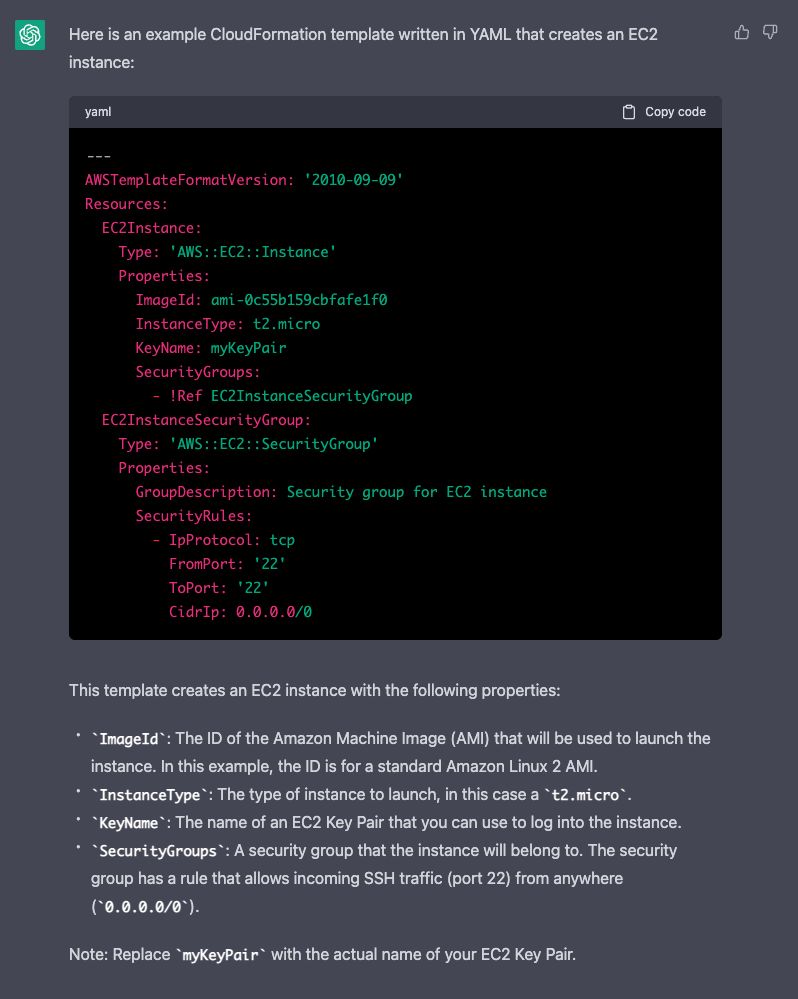 Cloudformation template